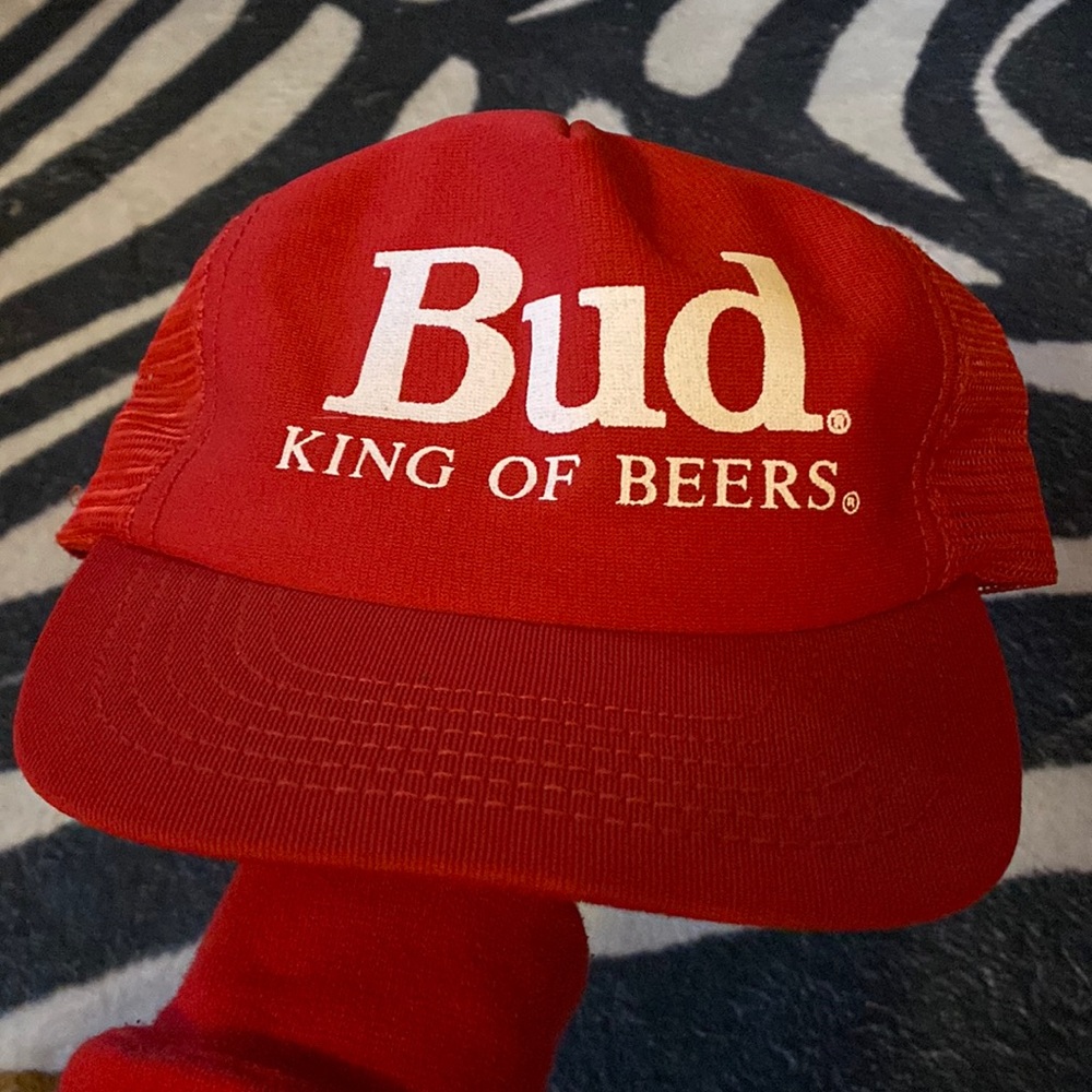 VINTAGE BUD BEER TRUCKER HAT